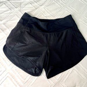 Lululemon High Rise Black Speed Up Shorts